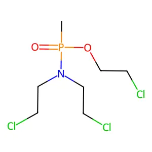 2-chloro-N-[2-chloroethoxy(methyl)phosphoryl]-N-(2-chloroethyl)ethanamine structure