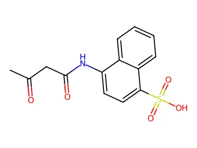 4-((1,3-Dioxobutyl)amino)naphthalene-1-sulphonic acid structure