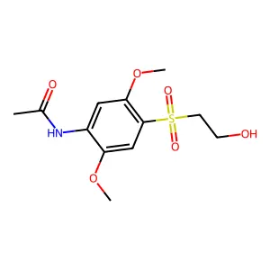 Acetamide, N-[4-[(2-hydroxyethyl)sulfonyl]-2,5-dimethoxyphenyl]- structure