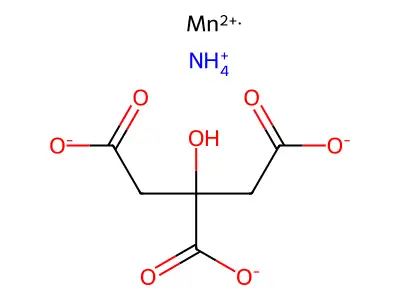 1,2,3-Propanetricarboxylic acid, 2-hydroxy-, ammonium manganese(2+) (1:?:?) structure