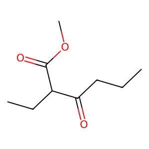 Hexanoic acid, 2-ethyl-3-oxo-, methyl ester structure
