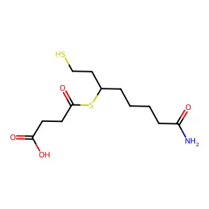 4-[[6-氨基-1-(2-巯基乙基)-6-氧代己基]硫基]-4-氧代丁酸 structure