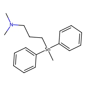 N,N-dimethyl-3-[methyl(diphenyl)stannyl]propan-1-amine structure