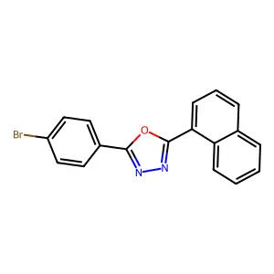 2-(4-Bromophenyl)-5-(1-naphthyl)-1,3,4-oxadiazole structure