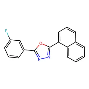 2-(3-Fluorophenyl)-5-(1-naphthyl)-1,3,4-oxadiazole structure