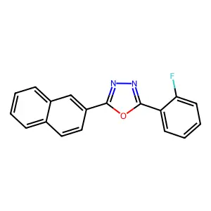 2-(2-Fluorophenyl)-5-(2-naphthyl)-1,3,4-oxadiazole structure