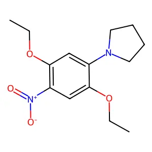 Pyrrolidine, 1-(2,5-diethoxy-4-nitrophenyl)- structure