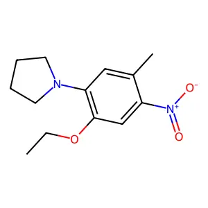 Pyrrolidine, 1-(2-ethoxy-5-methyl-4-nitrophenyl)- structure