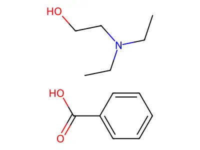Ethanol, 2-(diethylamino)-, benzoate (1:1) structure