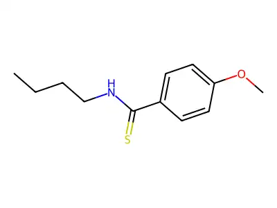 Benzamide, N-butyl-p-methoxy-thio- structure