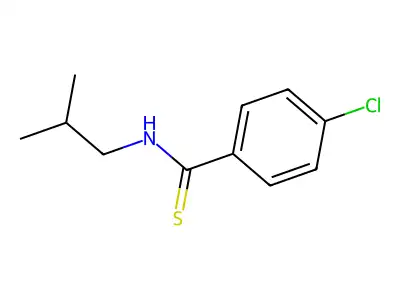 Benzamide, p-chloro-N-isobutyl-thio- structure
