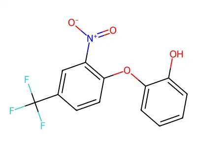 2-[2-Nitro-4-(trifluoromethyl)phenoxy]phenol structure