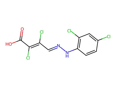 2,3-dichloro-4-[(2,4-dichlorophenyl)hydrazinylidene]but-2-enoic Acid structure
