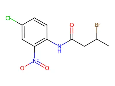 N1-(4-chloro-2-nitrophenyl)-3-bromobutanamide structure