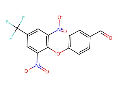 4-[2,6-Dinitro-4-(trifluoromethyl)phenoxy]benzaldehyde structure