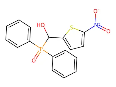 2-Thiophenemethanol, alpha-(diphenylphosphinyl)-5-nitro- structure
