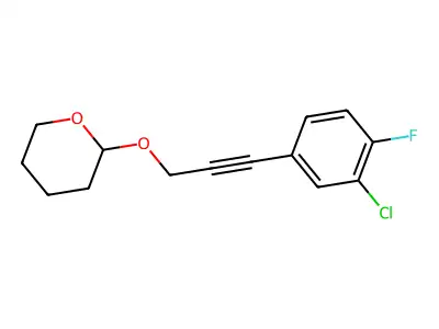 2-{[3-(3-chloro-4-fluorophenyl)prop-2-ynyl]oxy}tetrahydro-2H-pyran structure
