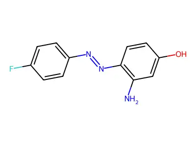 3-Amino-4-[2-(4-fluorophenyl)diazenyl]phenol structure