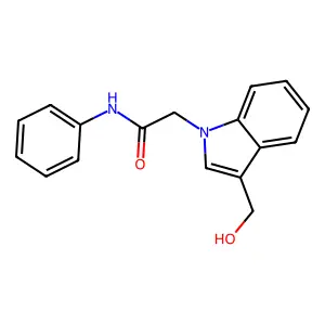 2-[3-(hydroxymethyl)-1H-indol-1-yl]-N-phenylacetamide structure