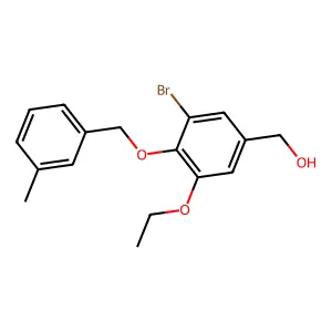 {3-Bromo-5-ethoxy-4-[(3-methylbenzyl)oxy]phenyl}methanol structure