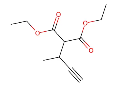 Diethyl but-3-yn-2-ylpropanedioate structure
