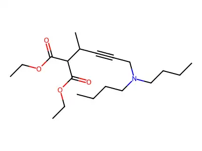 Diethyl [5-(dibutylamino)pent-3-yn-2-yl]propanedioate structure