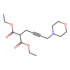 Diethyl 2-(4-morpholinobut-2-yn-1-yl)malonate structure