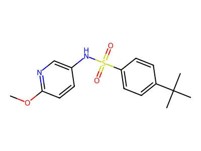 4-tert-Butyl-N-(6-methoxy-pyridin-3-yl)-benzenesulfonamide structure