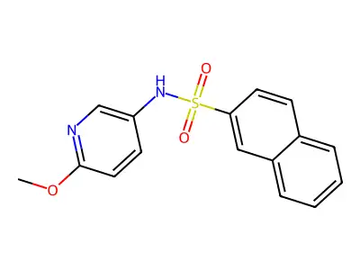 N-(6-methoxypyridin-3-yl)naphthalene-2-sulfonamide structure