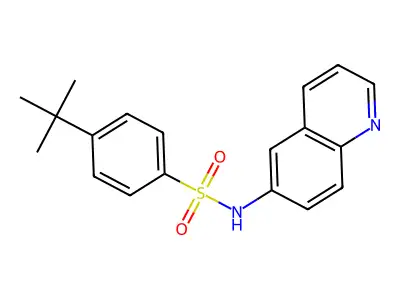 4-tert-Butyl-N-quinolin-6-yl-benzenesulfonamide structure
