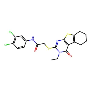 C20H19Cl2N3O2S2 structure