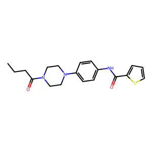 N-[4-(4-butanoylpiperazin-1-yl)phenyl]thiophene-2-carboxamide structure