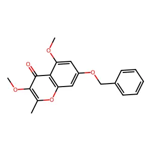 3,5-Dimethoxy-2-methyl-7-phenylmethoxychromen-4-one structure