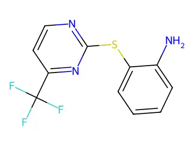 2-{[4-(Trifluoromethyl)pyrimidin-2-YL]thio}aniline structure