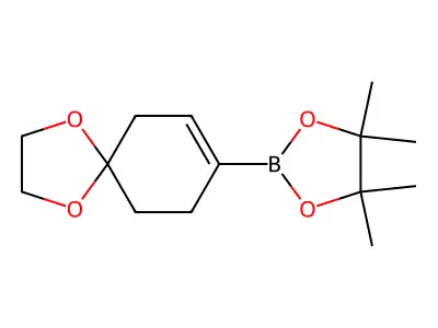 8-(4,4,5,5-Tetramethyl-1,3,2-dioxaborolan-2-yl)-1,4-dioxaspiro(4.5)dec-7-ene structure