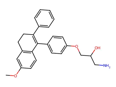 1-Amino-3-(4-(6-methoxy-2-phenyl-3,4-dihydronaphthalen-1-yl)phenoxy)propan-2-ol structure