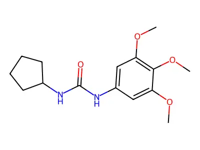 Urea, N-cyclopentyl-N'-(3,4,5-trimethoxyphenyl)- structure