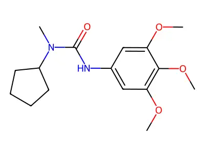 Urea, N-cyclopentyl-N-methyl-N'-(3,4,5-trimethoxyphenyl)- structure