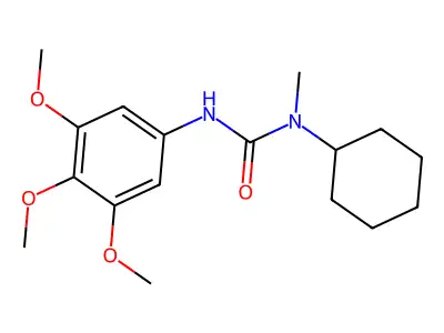 Urea, N-cyclohexyl-N-methyl-N'-(3,4,5-trimethoxyphenyl)- structure