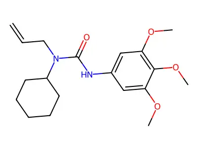 Urea, N-cyclohexyl-N-2-propenyl-N'-(3,4,5-trimethoxyphenyl)- structure