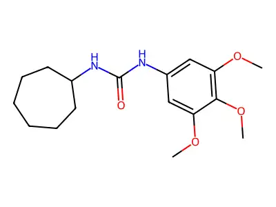Urea, N-cycloheptyl-N'-(3,4,5-trimethoxyphenyl)- structure