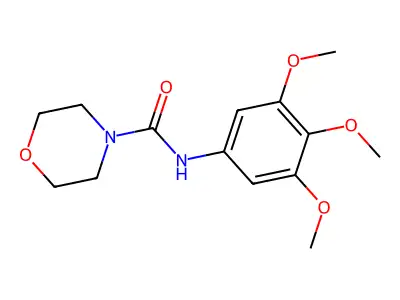 4-Morpholinecarboxamide, N-(3,4,5-trimethoxyphenyl)- structure