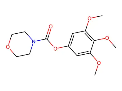 4-Morpholinecarboxylic acid, 3,4,5-trimethoxyphenyl ester structure