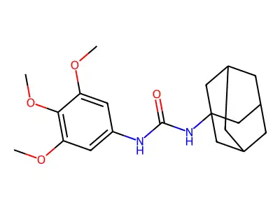 Urea, N-tricyclo(3.3.1.1(sup 3,7))dec-1-yl-N'-(3,4,5-trimethoxyphenyl)- structure