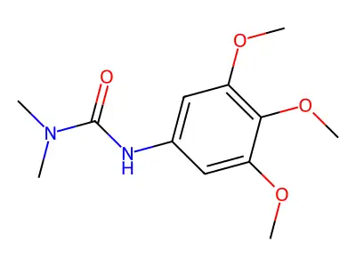 Urea, N,N-dimethyl-N'-(3,4,5-trimethoxyphenyl)- structure