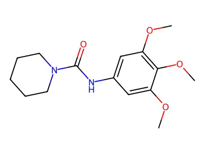 1-Piperidinecarboxamide, N-(3,4,5-trimethoxyphenyl)- structure