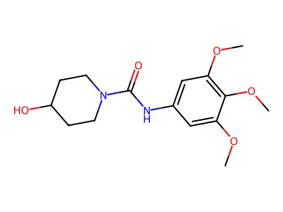 1-Piperidinecarboxamide, 4-hydroxy-N-(3,4,5-trimethoxyphenyl)- structure