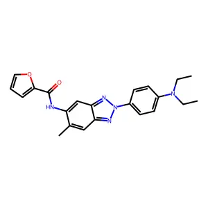 N-[2-[4-(diethylamino)phenyl]-6-methylbenzotriazol-5-yl]furan-2-carboxamide structure