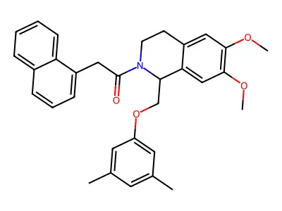 1-(1-((3,5-dimethylphenoxy)methyl)-6,7-dimethoxy-3,4-dihydroisoquinolin-2(1H)-yl)-2-(naphthalen-1-yl)ethanone structure