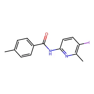 N-(5-iodo-6-methylpyridin-2-yl)-4-methylbenzamide structure